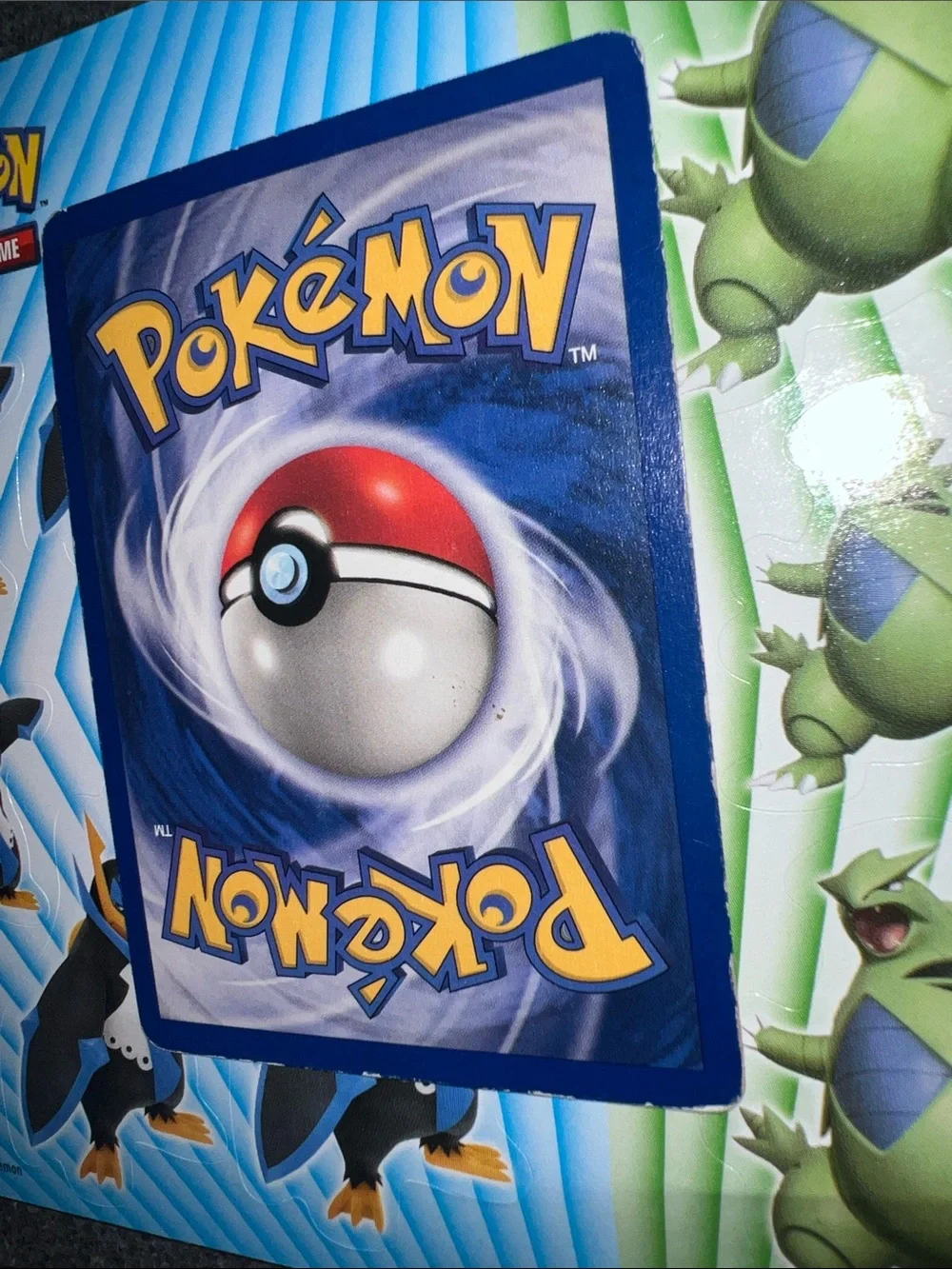 Pokemon Poliwag Card - Blue Artwork with Yellow Border